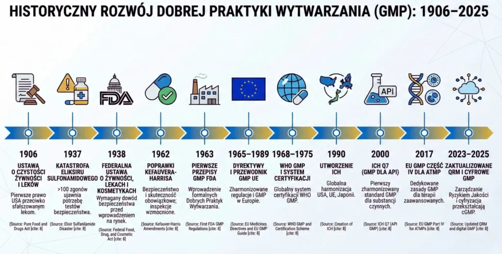 Dobra Praktyka Wytwarzania (GMP) w przemyśle farmaceutycznym – co to jest, podstawy, regulacje, substancje czynne i produkty lecznicze 2 historia powstania gmp Dobra Praktyka Wytwarzania (GMP) w przemyśle farmaceutycznym – co to jest, podstawy, regulacje, substancje czynne i produkty lecznicze historia powstania gmp Advisk